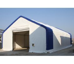 10 × 12,2 × 5,2 m (Š×D×V), 650–900 g/m2, střecha DP