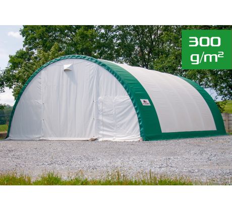Test Plachtová hala šířka: 9,15m, délka: 26m, výška: 4,5m, PE 300g/m2