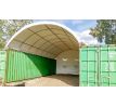 Přístřešek na lodní kontejnery šířka: 6 m, délka: 12 m, výška: 2 m, 750g/m2 BÍLÁ