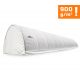 Plachtová hala šířka: 6,1 m, délka: 18,3 m, výška: 3,66 m, PVC 900g/m2, BÍLÁ