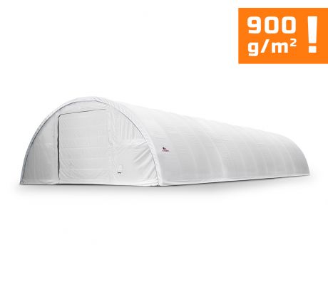 Plachtová hala šířka: 9,15 m, délka: 26m, výška: 4,5m, PVC 900 g/m2 BÍLÁ, vratový naviják