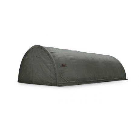 Plachtová hala šířka: 6,1 m, délka: 12,8 m, výška: 3,66 m, PVC 900g/m2 ZELENÁ