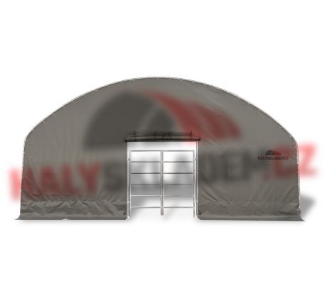 Čelní zipová stěna pro přístřešek šířky 8 m, 900 g/m2 zelená