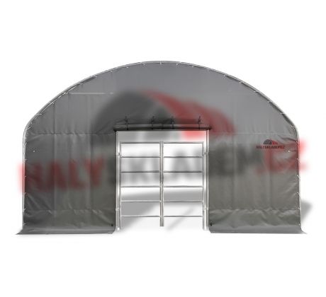 Čelní zipová stěna pro přístřešek šířky 6 m, 900 g/m2 zelená