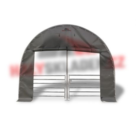 Čelní zipová stěna pro přístřešek šířky 4 m, 900 g/m2 zelená