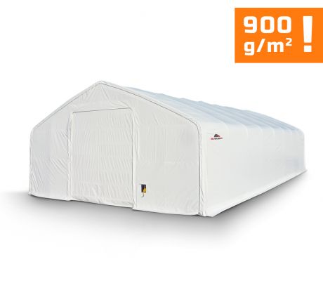 Plachtová hala šířka: 10 m, délka: 30,05 m, výška: 5,2 m, PVC 900 g/m2 BÍLÁ